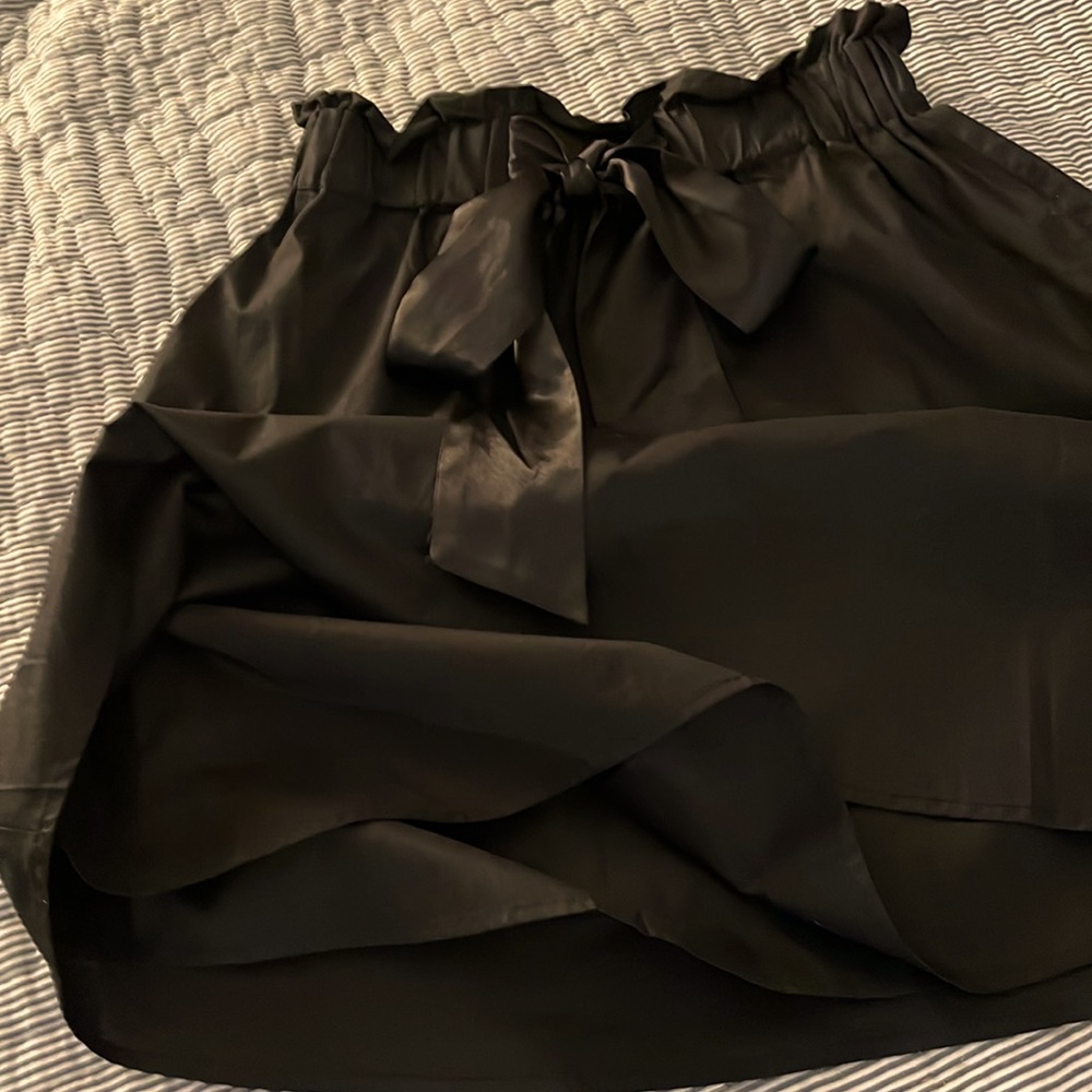 Black bell skirt with satin bow